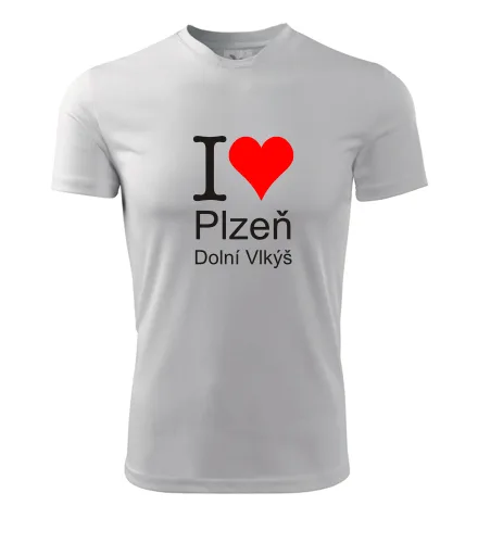 Bílé tričko I love Plzeň Dolní Vlkýš