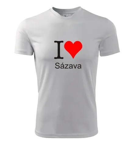 Bílé tričko I love Sázava