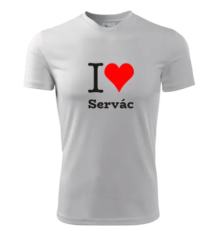 Bílé tričko I love Servác