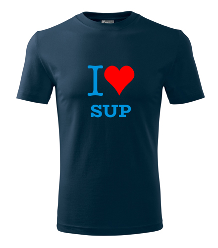 Tmavě modré tričko I love SUP