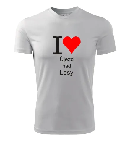 Bílé tričko I love Újezd nad Lesy