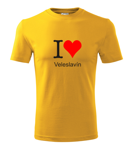 Žluté tričko I love Veleslavín