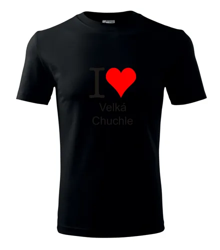 Černé tričko I love Velká Chuchle