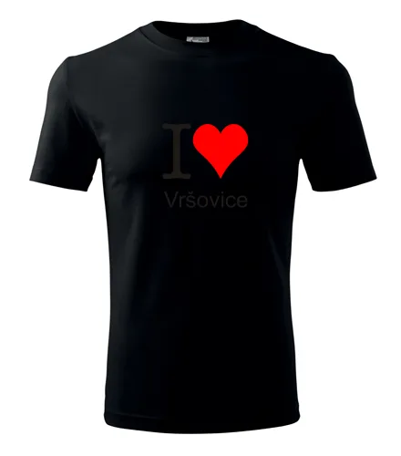 Černé tričko I love Vršovice