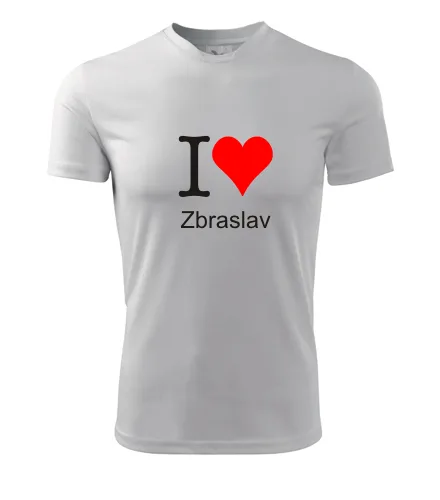 trička s potiskem Bílé tričko I love Zbraslav