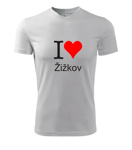 trička s potiskem Bílé tričko I love Žižkov