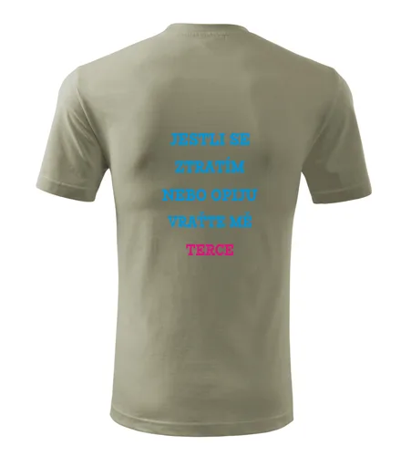 Khaki tričko Jestli se ztratím