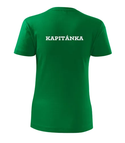 Zelené dámské tričko kapitánka dámské