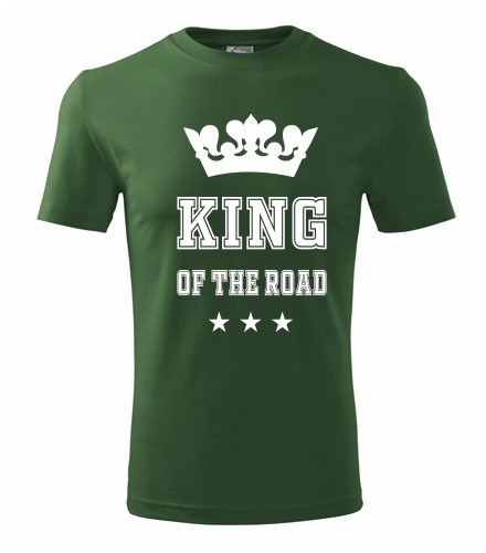 Lahvově zelené tričko King of road