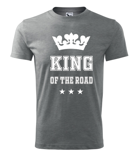 Šedé tričko King of road