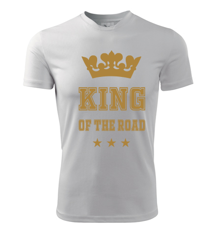 Tričko King of the road zlaté - Dárek pro dědu k 60
