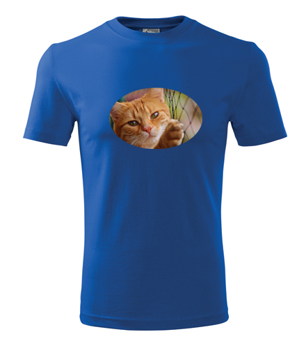 Modré tričko s kočkou 1