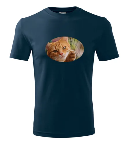 Tmavě modré tričko s kočkou 1