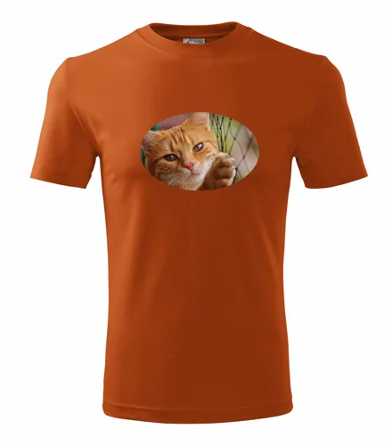 Oranžové tričko s kočkou 1