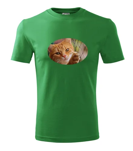 Zelené tričko s kočkou 1