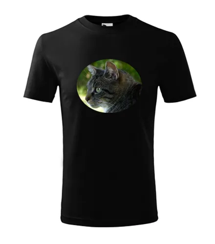 Černé dětské tričko s kočkou 2