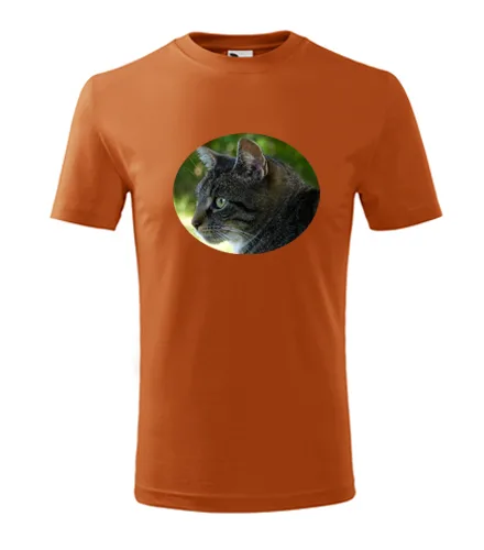Oranžové dětské tričko s kočkou 2