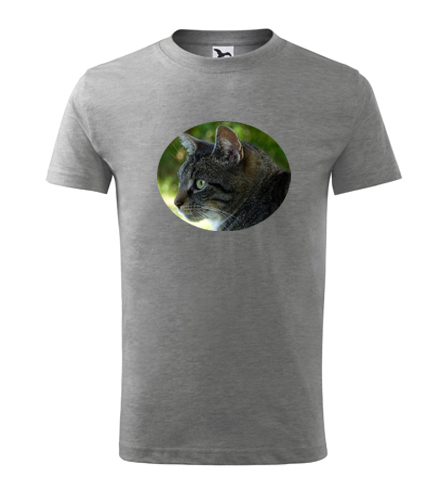 Šedé dětské tričko s kočkou 2
