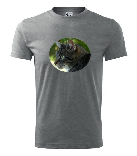 Šedé tričko s kočkou 2