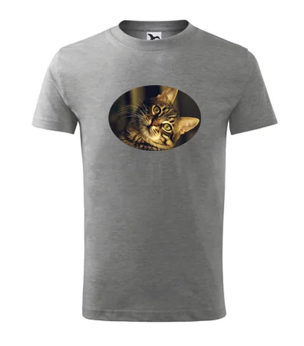 Šedé dětské tričko s kočkou 3