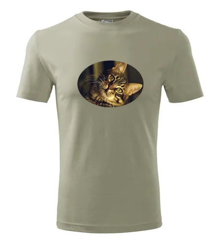 Khaki tričko s kočkou 3