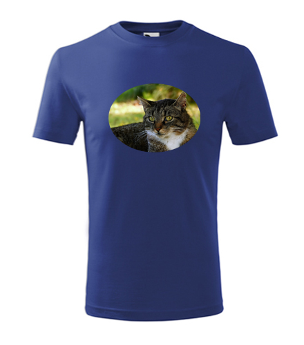 Modré dětské tričko s kočkou 4
