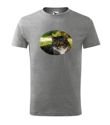 Šedé dětské tričko s kočkou 4