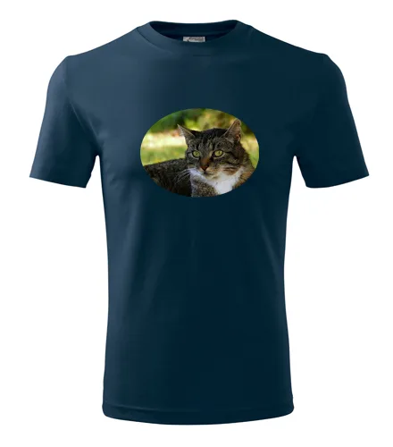 Tmavě modré tričko s kočkou 4