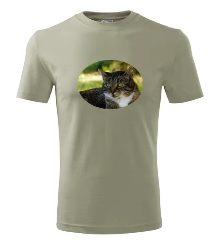 Khaki tričko s kočkou 4