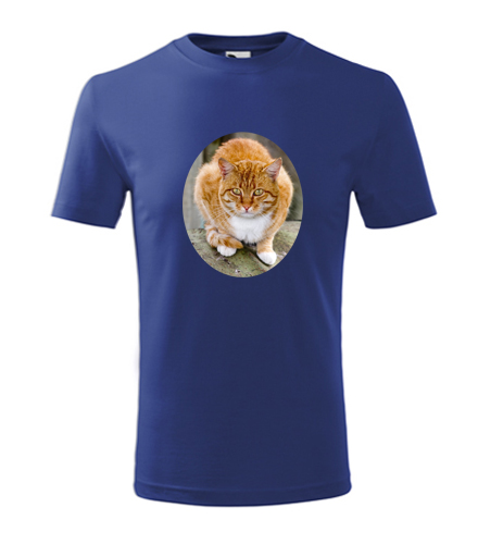 Modré dětské tričko s kočkou 5