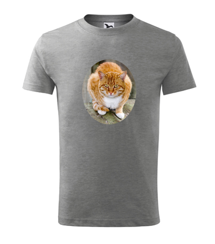Šedé dětské tričko s kočkou 5
