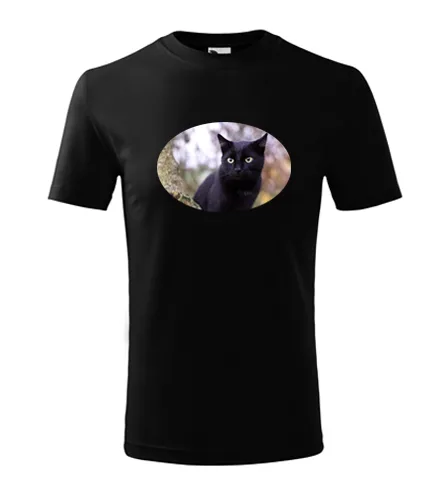 Černé dětské tričko s kočkou 6