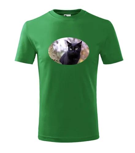 Zelené dětské tričko s kočkou 6