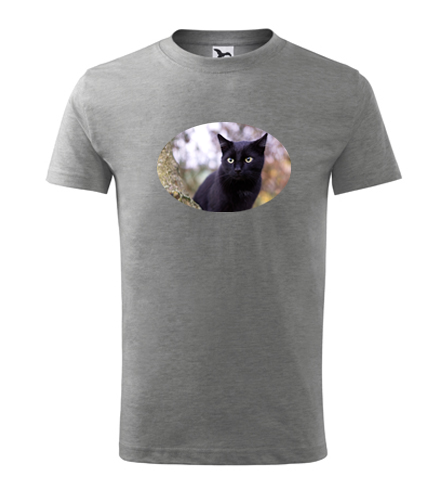 Šedé dětské tričko s kočkou 6