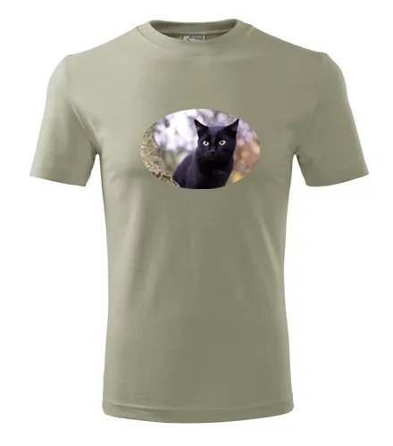 Khaki tričko s kočkou 6