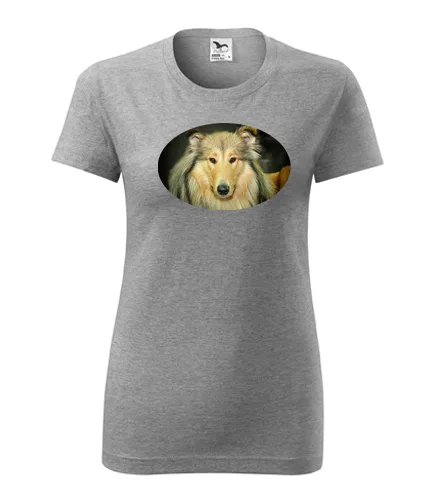 Šedé dámské tričko s kolií