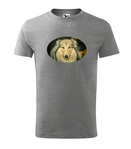 Šedé dětské tričko s kolií