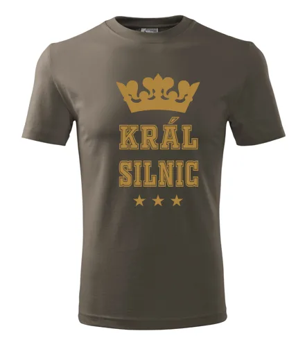 Army tričko král silnic - zlatý potisk