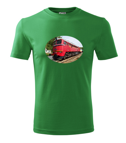 Zelené tričko s lokomotivou 781 Sergej
