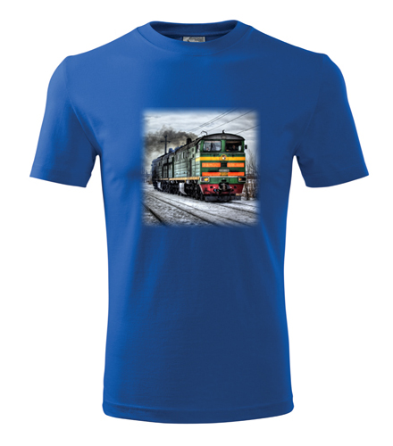 Modré tričko s lokomotivou Ragulin