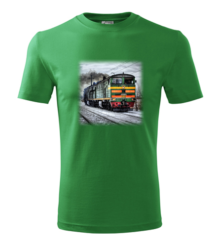 Zelené tričko s lokomotivou Ragulin