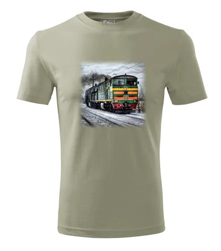 Khaki tričko s lokomotivou Ragulin
