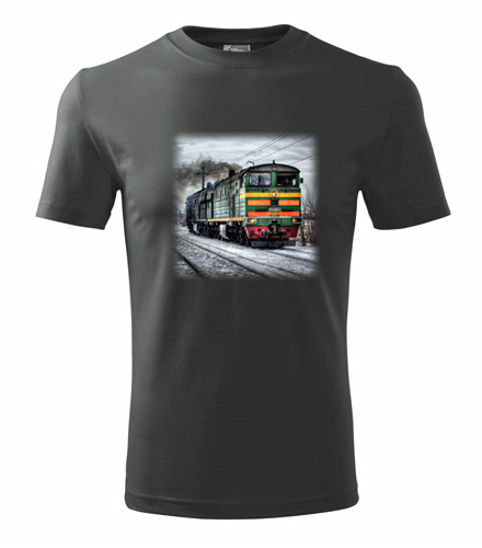 Grafitové tričko s lokomotivou Ragulin