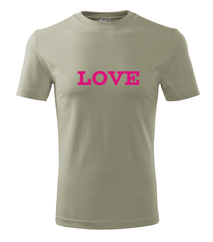 Khaki tričko Love
