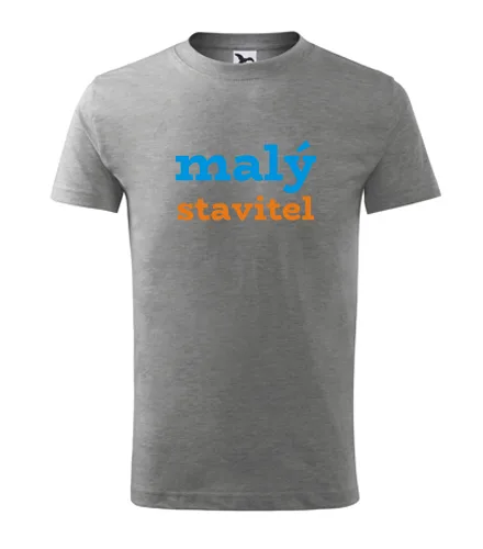 Šedé dětské tričko malý stavitel