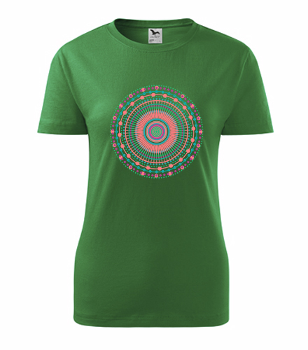 Zelené dámské tričko s mandalou 11