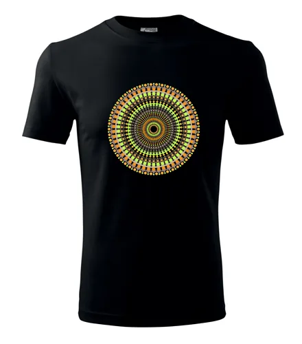 Černé tričko s mandalou 12