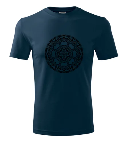 Tmavě modré tričko s mandalou 15