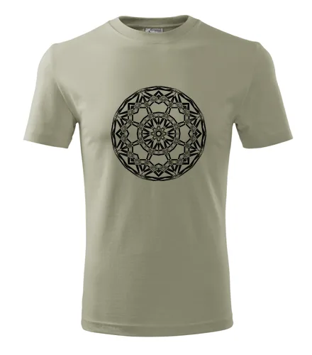 Khaki tričko s mandalou 15