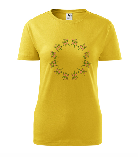 Žluté dámské tričko s mandalou 18